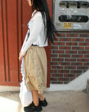 Ore Stripe Shirring Shoulder Crossbody Bag