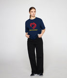 Overlap Heart Line Short Sleeve Tee
