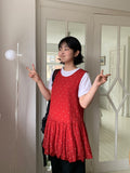 Maoli Layered Flower Balloon Sleeveless One Piece