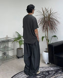 Diepin snap balloon denim pants
