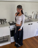 Pose Hip Pocket Non-Fade Roll-Up Denim Pants