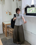Hinbo Summer Check Roll-up Short Sleeve Shirt
