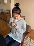 [unisex] Anri Warmer Henley Neck Over Long Sleeve Tee