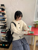 Kotori Cable Button Hood Knit Cardigan