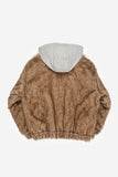 Luna detachable hood loose fur jacket