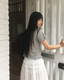 [MADE] Seju Dot Collar Frill Short Sleeve T-Shirt