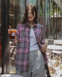 Mid-checkered Overfit Short-Sleeved Shirt