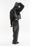 Tuel side wing wide denim pants