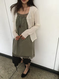 Umi Shirring Layered Lace Sleeveless One Piece