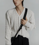 Cable knit cardigan