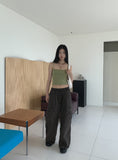 Ond Pigment Pocket Banding Long Wide Cargo Pants