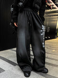 Mershier Side Printing Pigment Washing Wide Training Pants