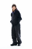 Bicolor fleece layered hoodie