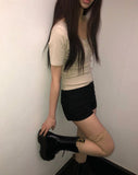 Erel High-Waisted Button Shorts