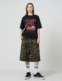 Double Knee Carpenter Washing Camo Bermuda Pants