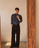Osel Two-Tuck Wide Slacks