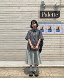 Gensott Nylon Banding Midi Skirt