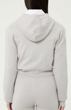 Crop Knit Hood Zip-up