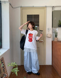 Rippat Banding Cargo Nylon Wide Pants