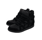 Cow Suede Velcro Strap High Top