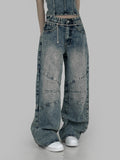Ridi cut washed denim