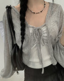 [A/M] Sea Strap Summer Bolero Cardigan