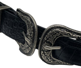 Two-buckle Western belt