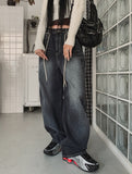 Tinted Washed String Balloon Denim Pants