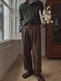 Kona basic three tuck wide pants