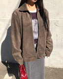 [Quilted lining] Corn Collar Two-Way Blouson Jacket