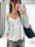 fruit lace sleeveless top