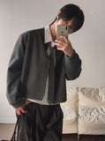 Flea Line Shoulder Wool Crop Cardigan