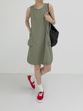 Cargo Pumpkin Sleeveless One Piece