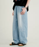 Double Block Denim Pants