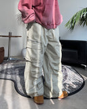 Elden diagonal zipper cargo pants