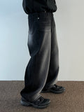 Highlight Washed Wide Black Denim