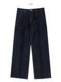 Parts dough one-tuck wide denim pants