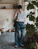 Twel Vintage Washed Denim Pants