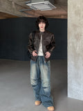 Moshu Trackline String Denim Pants