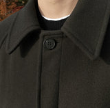 Quad wool balmacan coat