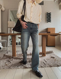 Highbee Semi-Bootcut Denim Pants