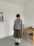 [BAONHAUS] Kaeki Cotton Collar Crop Cardigan