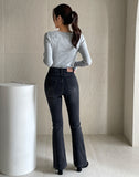Andanti Brushed Washed Bootcut Denim Pants Basic