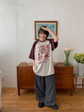 [unisex] Momoku color matching printing over short sleeve tee
