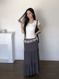 Bien Tiered Frill Banding Long Skirt