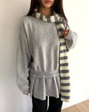 Peuon Layered Frill Button Knit
