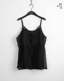 Newco ribbon strap see-through bustier sleeveless