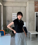 Cose Ribbon Cropped Short Sleeve Tee