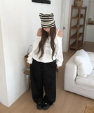 Liik Back Cross Studded Cotton Pants