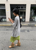 Tecto Summer Frill Banding Midi Skirt